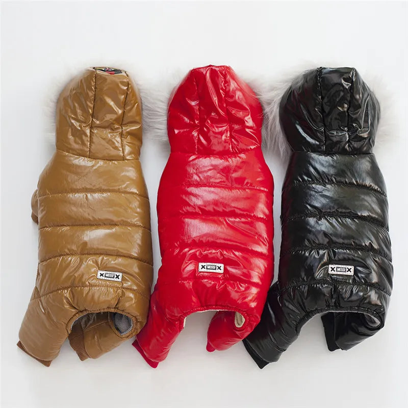 Cotton Winter Dog Coat – Star & Grid Patterns