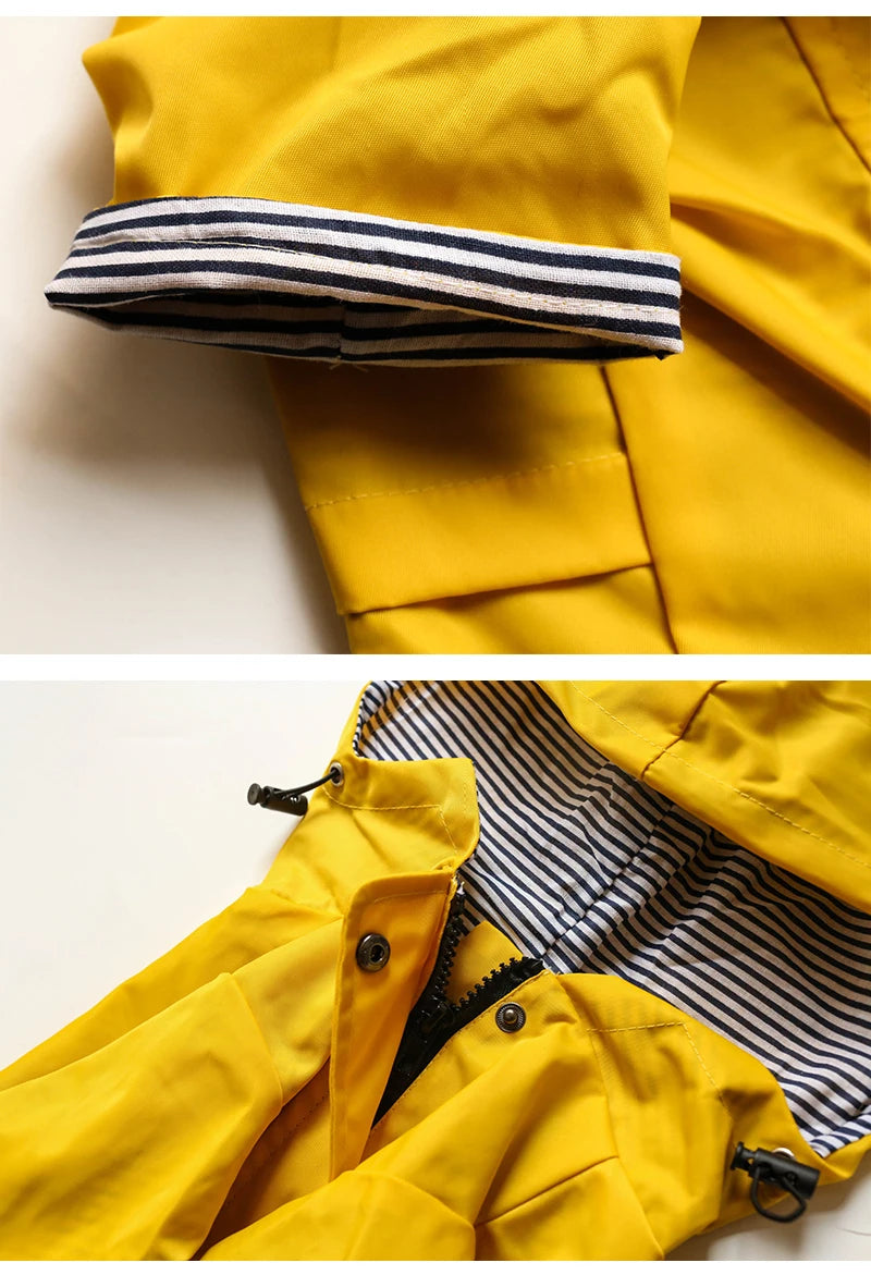 Waterproof Dog Raincoat with Removable Hoodie & Harness Opening