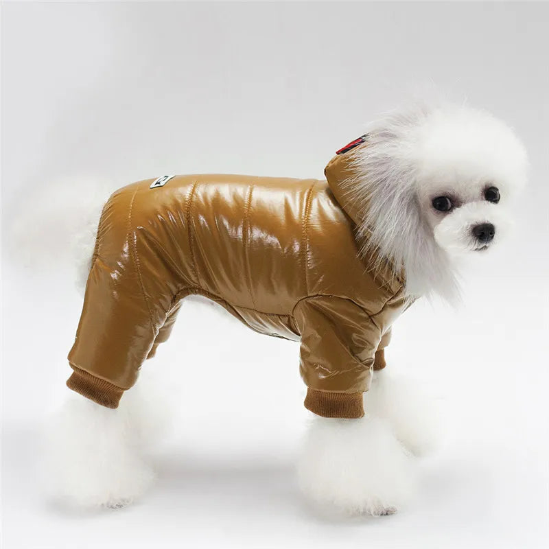 Cotton Winter Dog Coat – Star & Grid Patterns