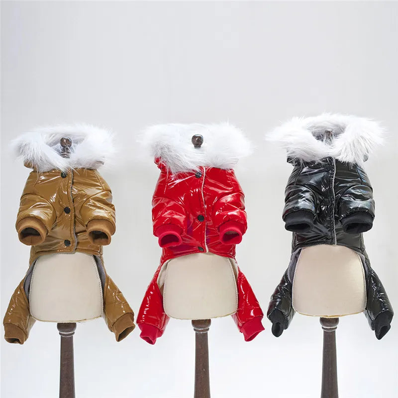 Cotton Winter Dog Coat – Star & Grid Patterns