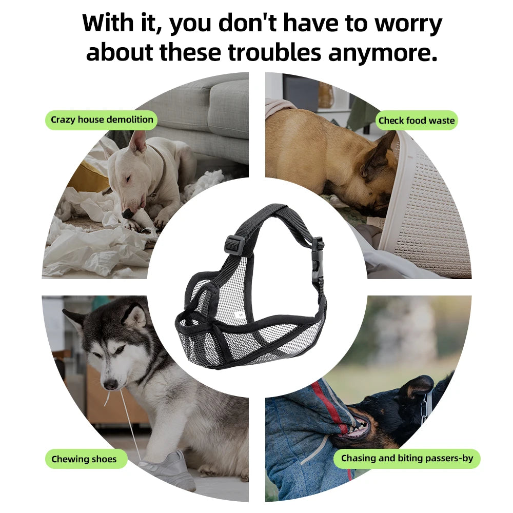 Breathable Dog Muzzle for Short-Snouted Breeds