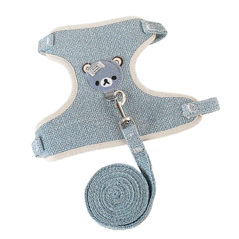 Adjustable Cat/Dog Harness Breathable Leash Convenient Pet Vest For Small Dogs Or Cats