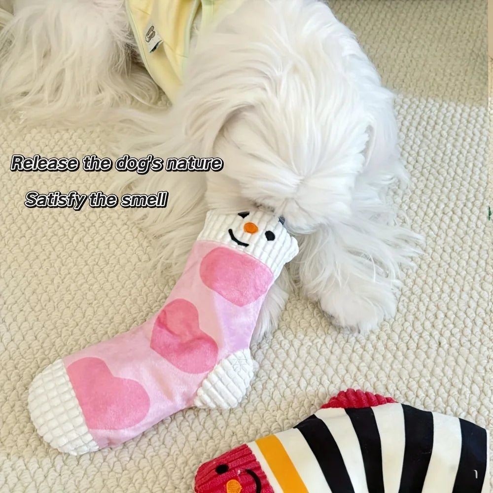 Silly Socks – Plush Cartoon Chew Toys for Dogs