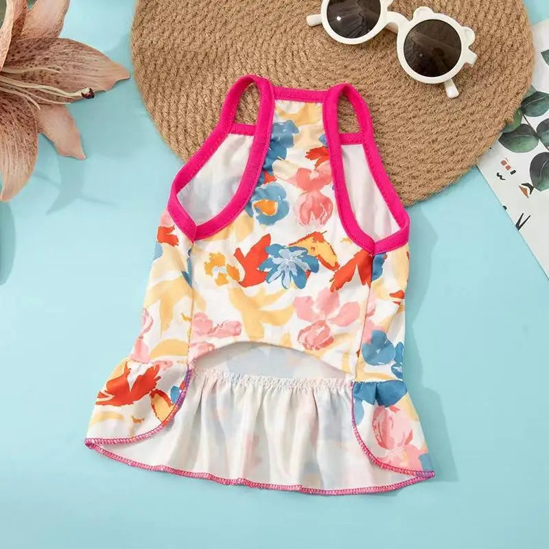 Adorable Floral Halter Summer Dress