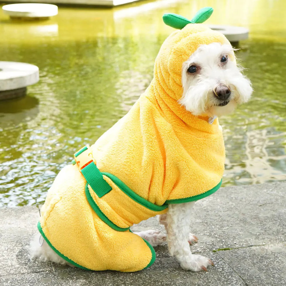 Super Absorbent Hooded Pet Bathrobe for Dogs & Cats
