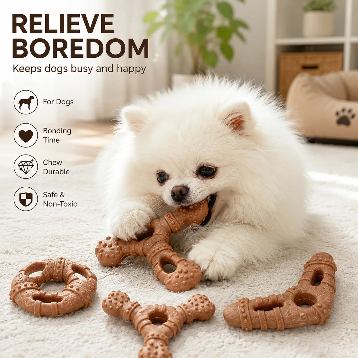 Chew Buddy – Wooden Dog Teething Stick & Dental Toy