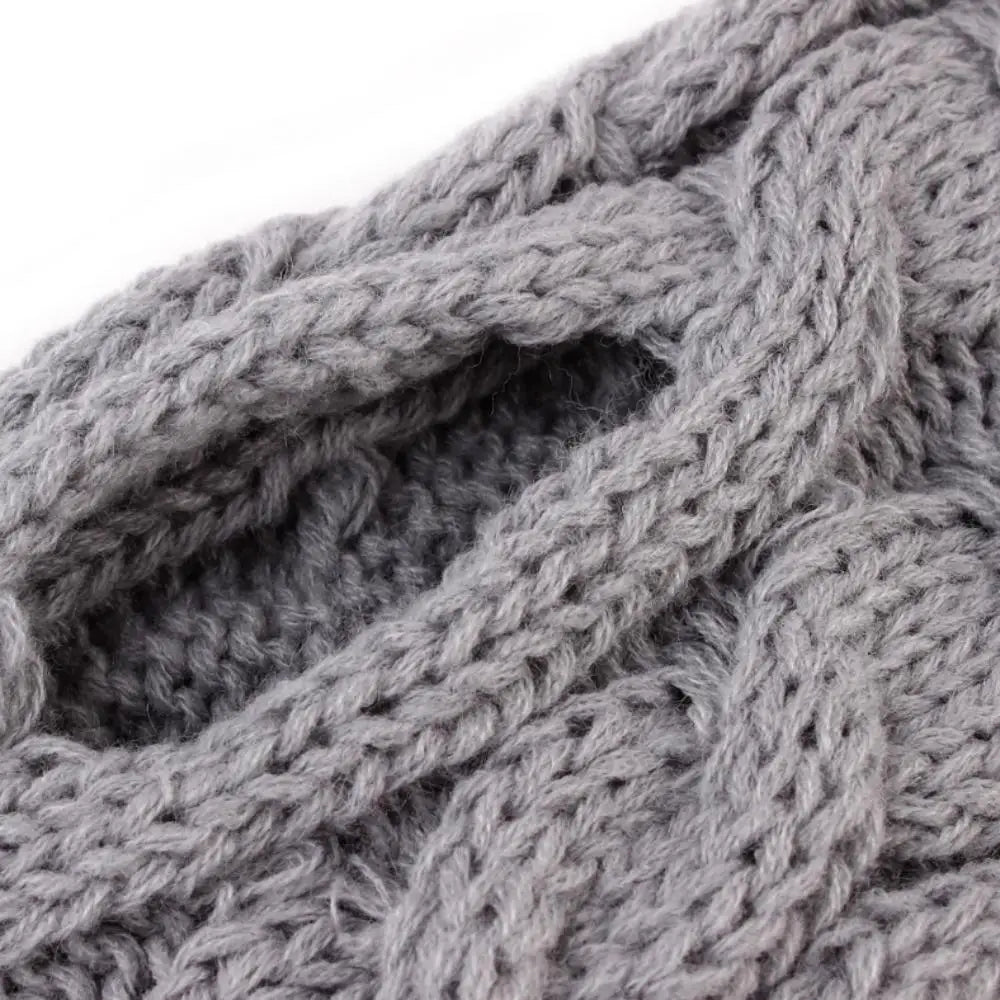 Cable Knit Striped Dog Sweater – All-Season Pet Knitwear