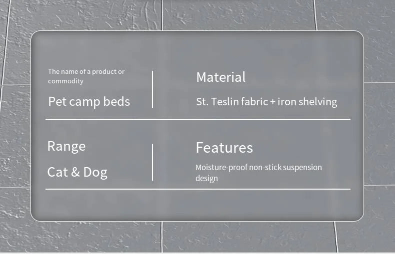 Portable Elevated Pet Cottage Bed