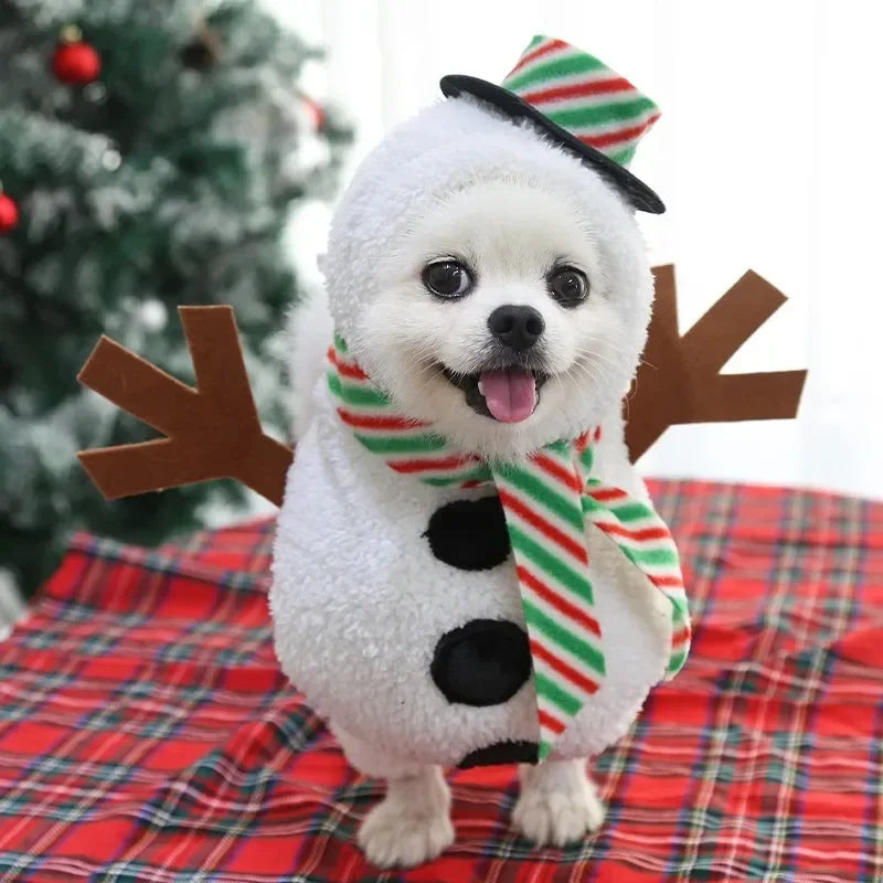 Snowman Christmas Pet Costume for Dogs & Cats