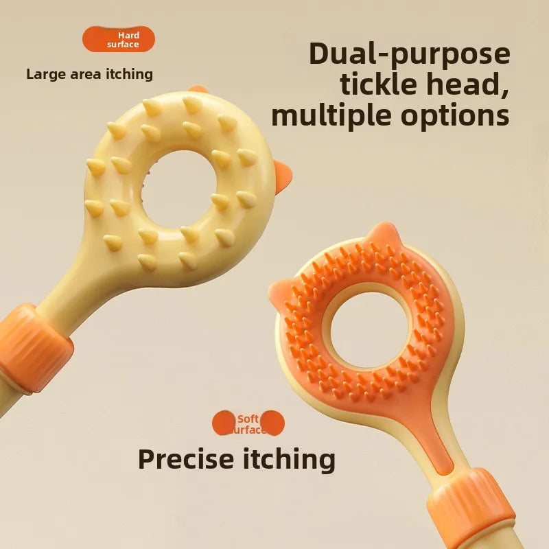 2-in-1 Retractable Cat Teaser & Massaging Toy