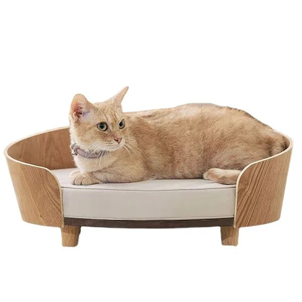 Elegant Wooden Pet Bed