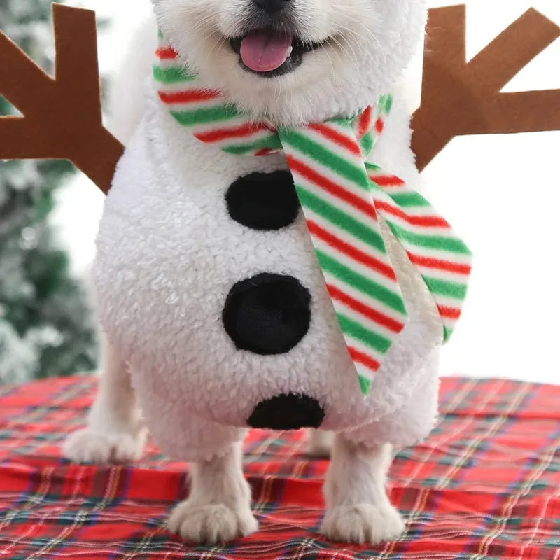 Snowman Christmas Pet Costume for Dogs & Cats