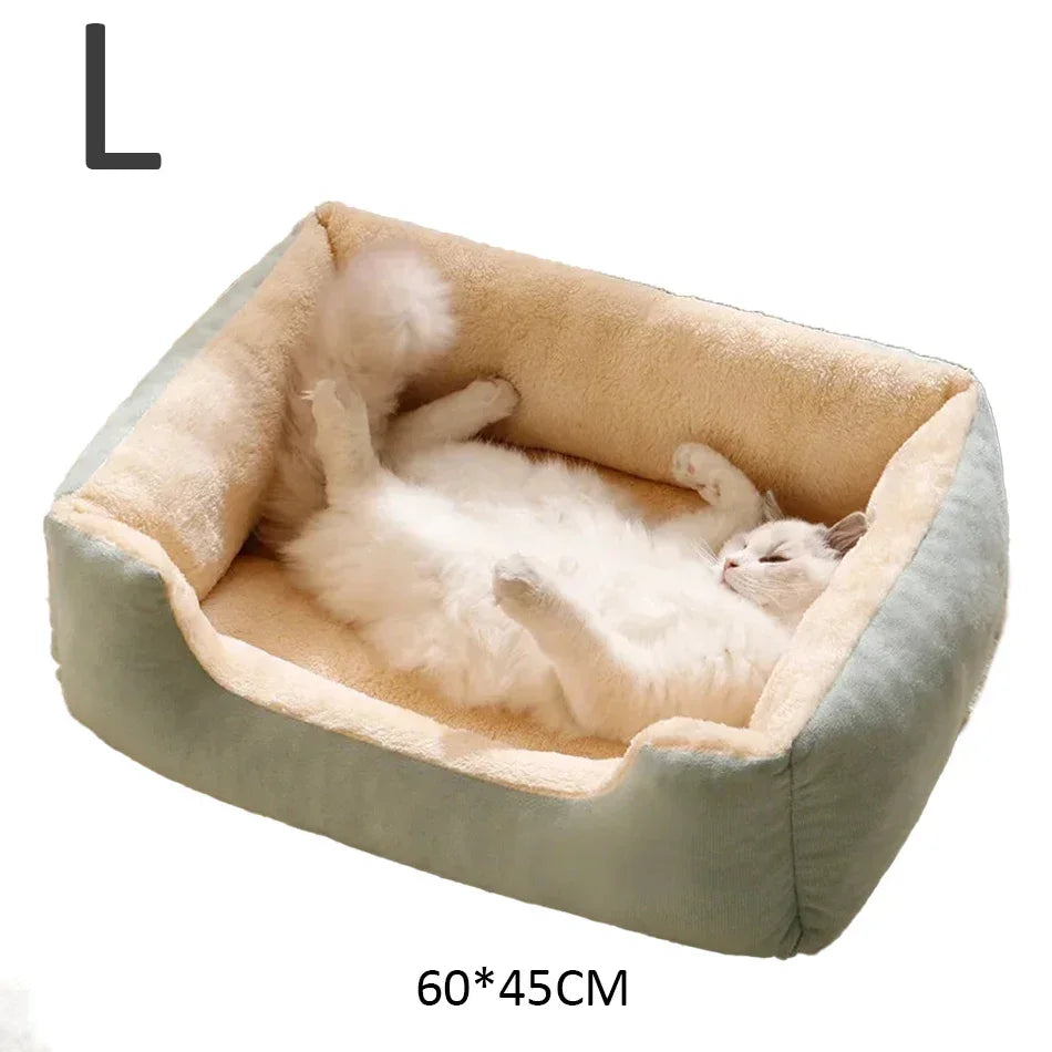 Soft Plush Cushion Pet Bed for Cats & Dogs
