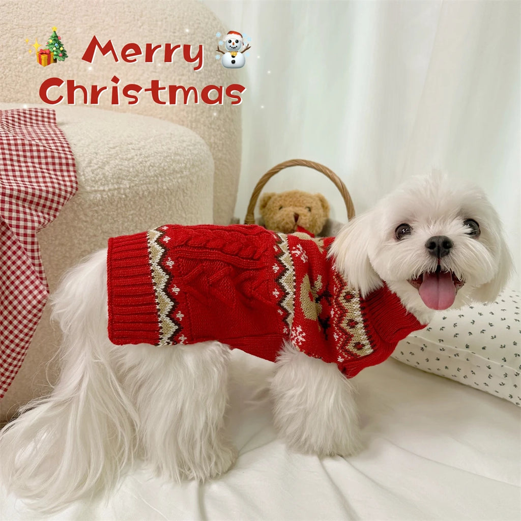 Knitted Christmas Sweaters  For Dogs & Cats