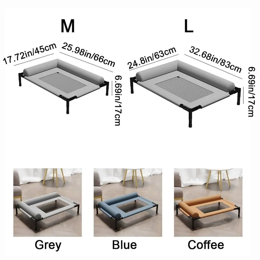 Raised Dog Bed with Pillow