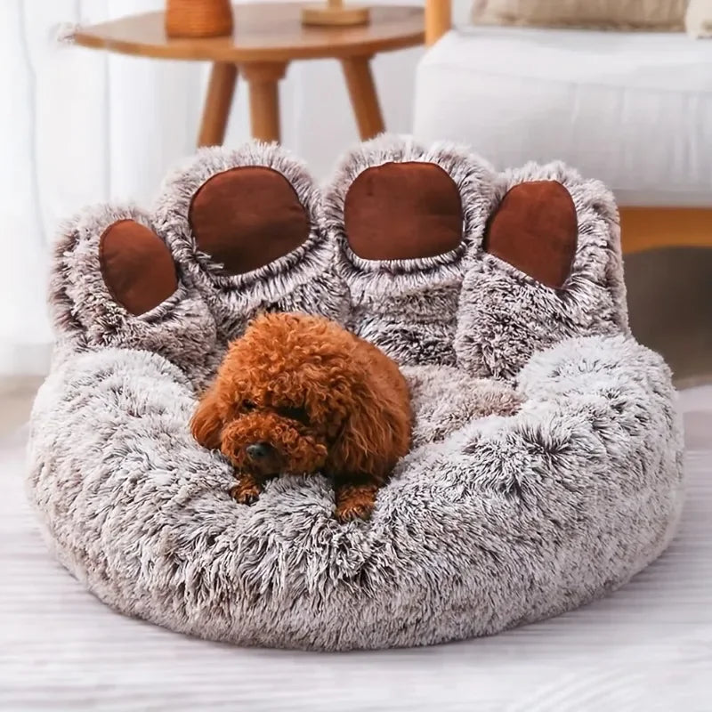 Adorable Paw Print Cushioned Beds For Dogs