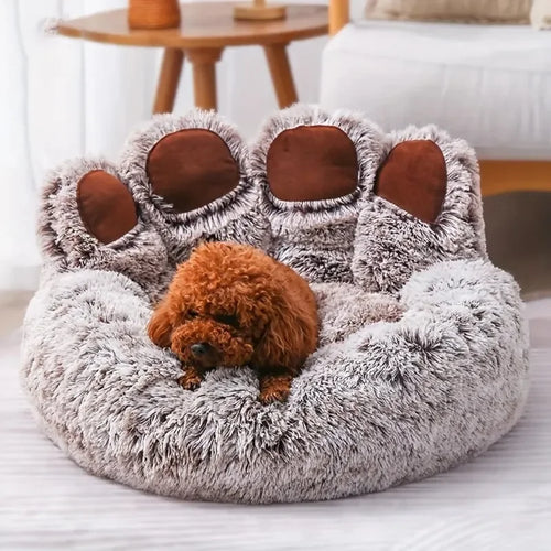 Adorable Paw Print Cushioned Beds For Dogs
