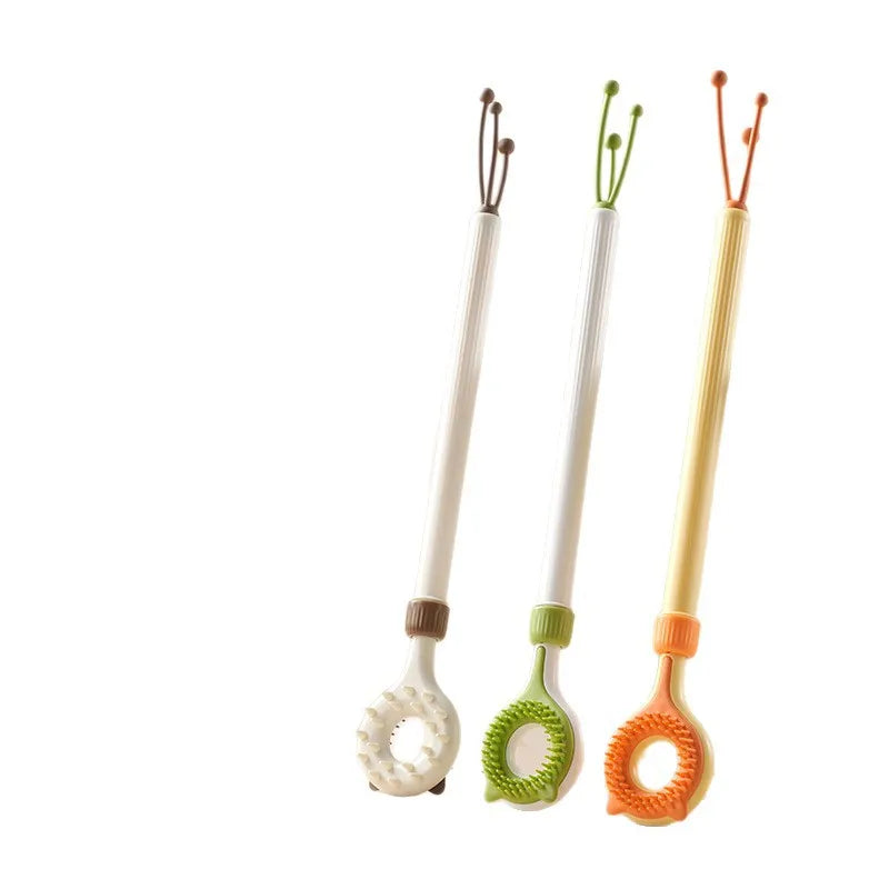 2-in-1 Retractable Cat Teaser & Massaging Toy