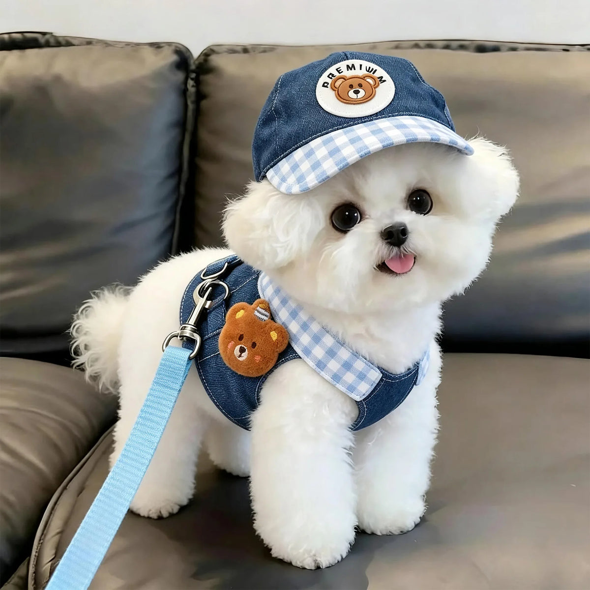 New Cute Denim Suit With Matching Sun Hat