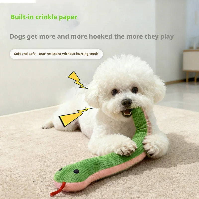 Hiss & Play – Plush Snake Chew & Sound Toy for Cats