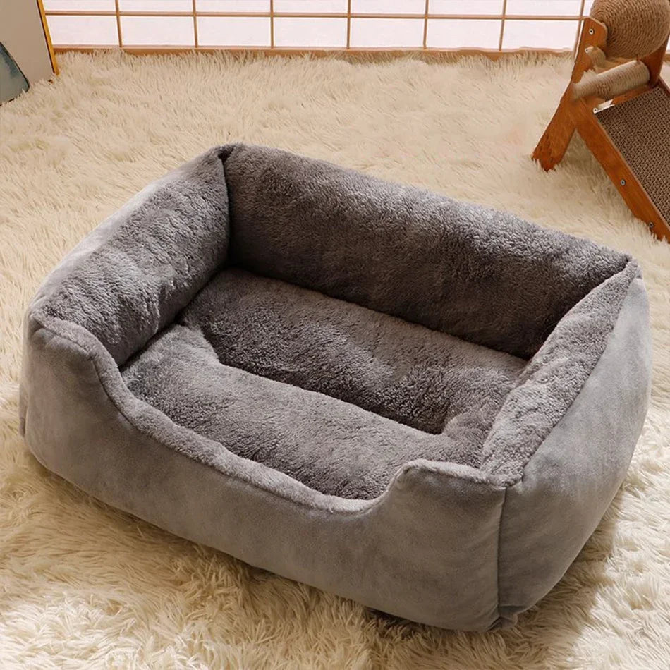 Soft Plush Cushion Pet Bed for Cats & Dogs
