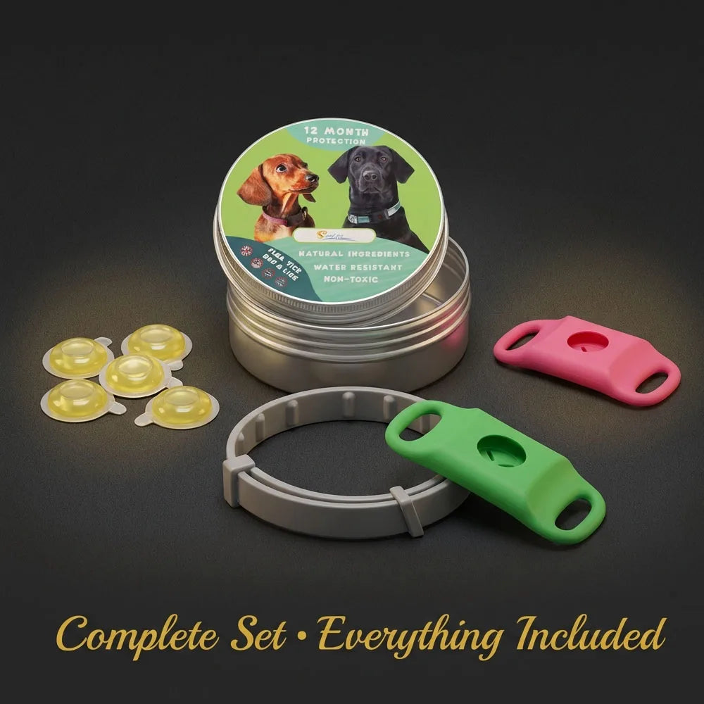 Natural Flea & Tick Protection Collar with Essential Oils
