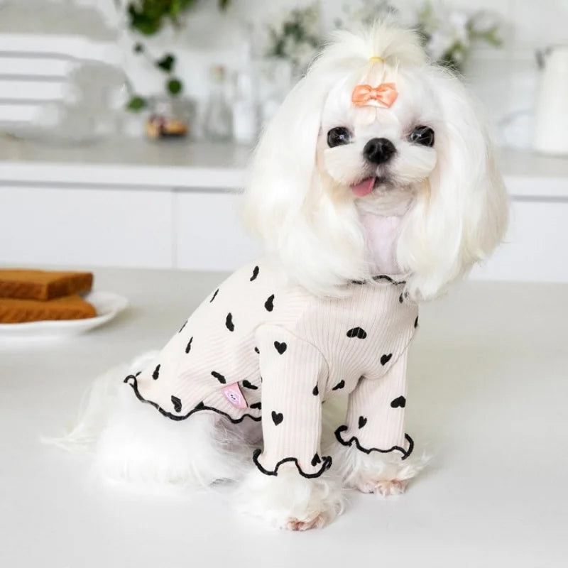Heart Print Shirt for Dogs & Cats