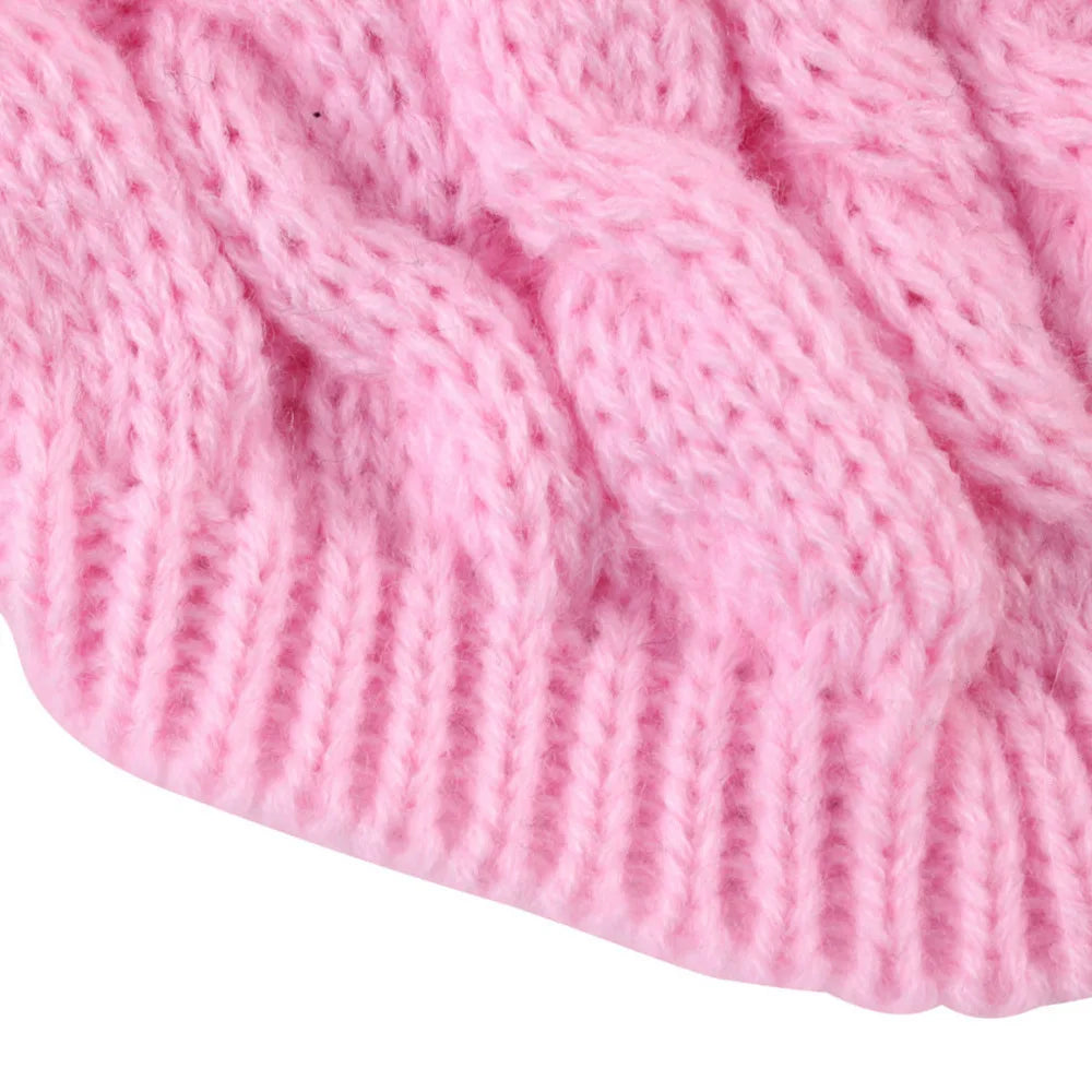 Solid Cable Knit Twist Dog Sweater – Autumn & Winter