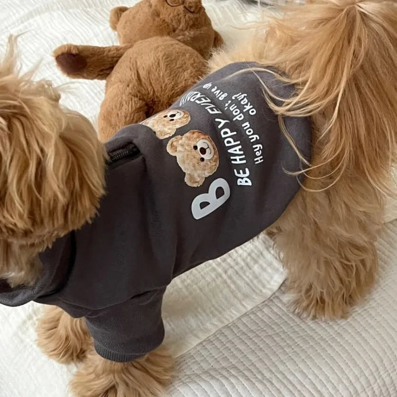 Cartoon Bear Fleece Pet Jacket for Small Dogs & Cats