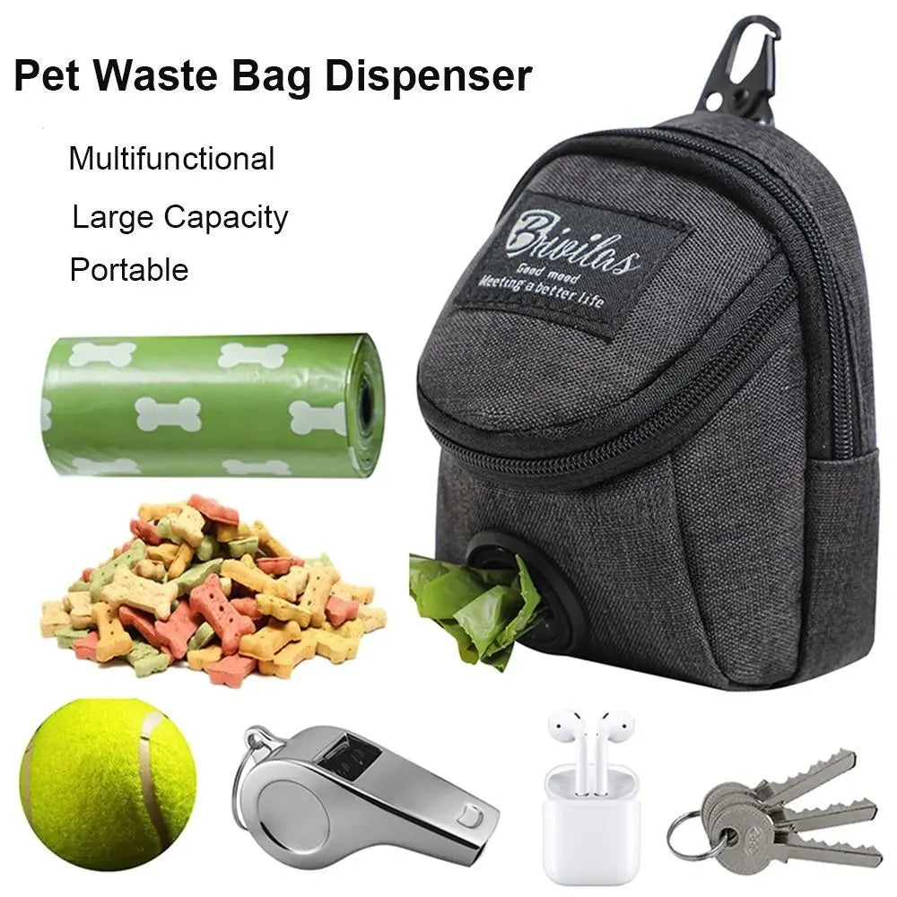 Portable Treat And Poop Bag Dispenser For Dog Training