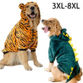 Animal Print Fleece Hoodie Pajamas for Medium & Large Dogs
