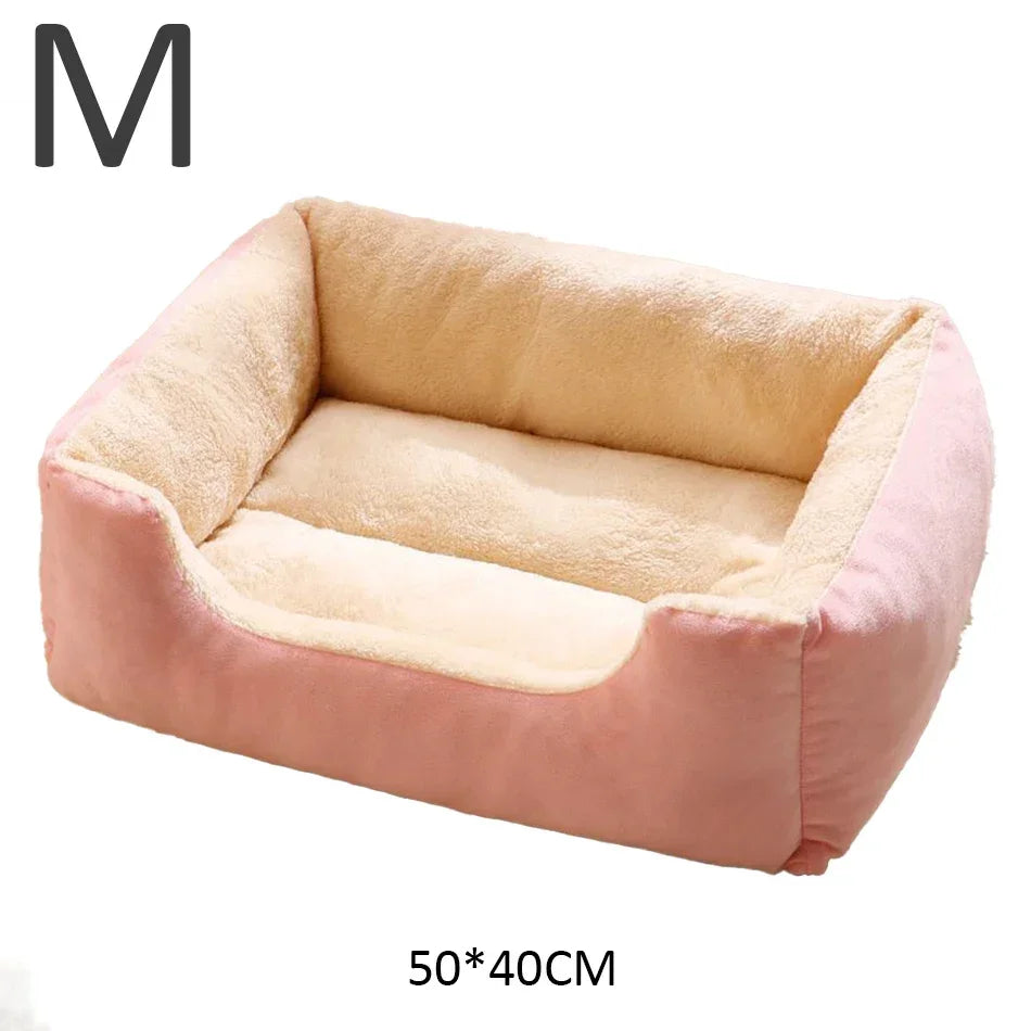 Soft Plush Cushion Pet Bed for Cats & Dogs