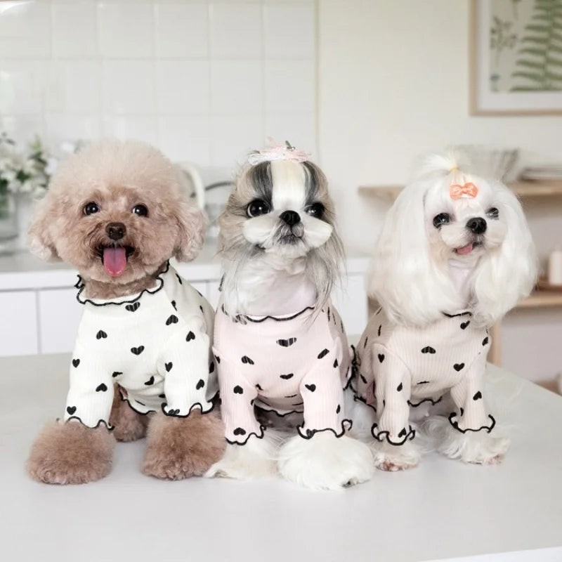 Heart Print Shirt for Dogs & Cats