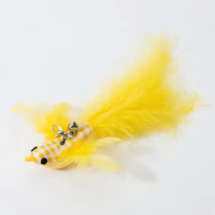 Feather Cat Wand with Bell & Suction Cup