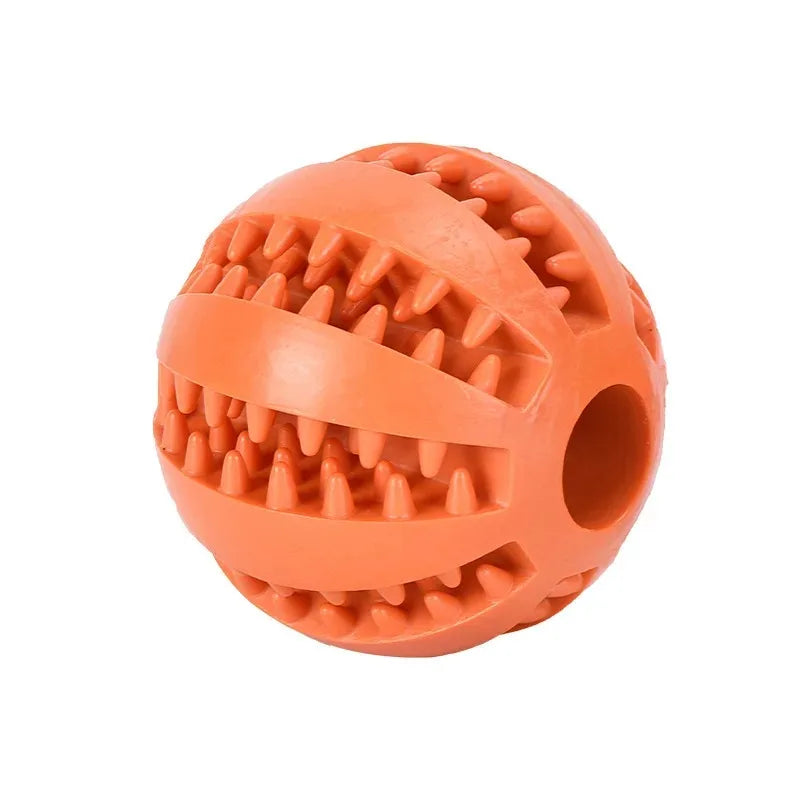 Natural Rubber Teeth Cleaning Treat Ball for Dogs
