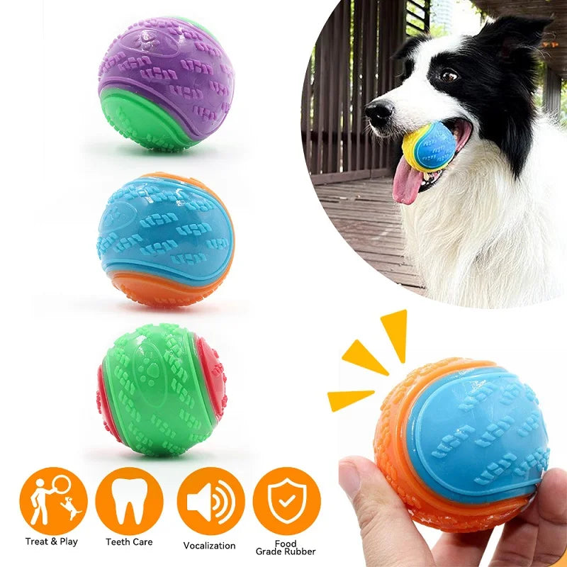 Bounce & Squeak – TPR Squeaky Ball Toy for Dogs