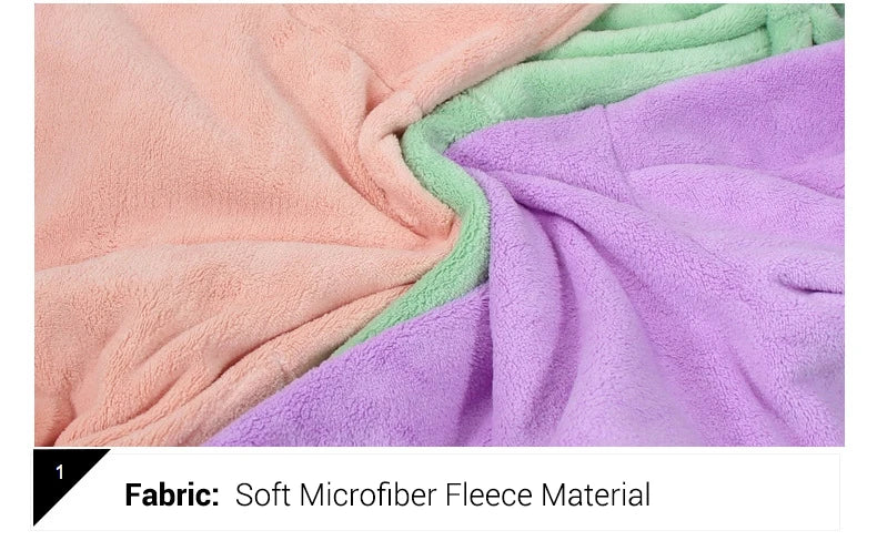 Super Absorbent Hooded Pet Bathrobe for Dogs & Cats