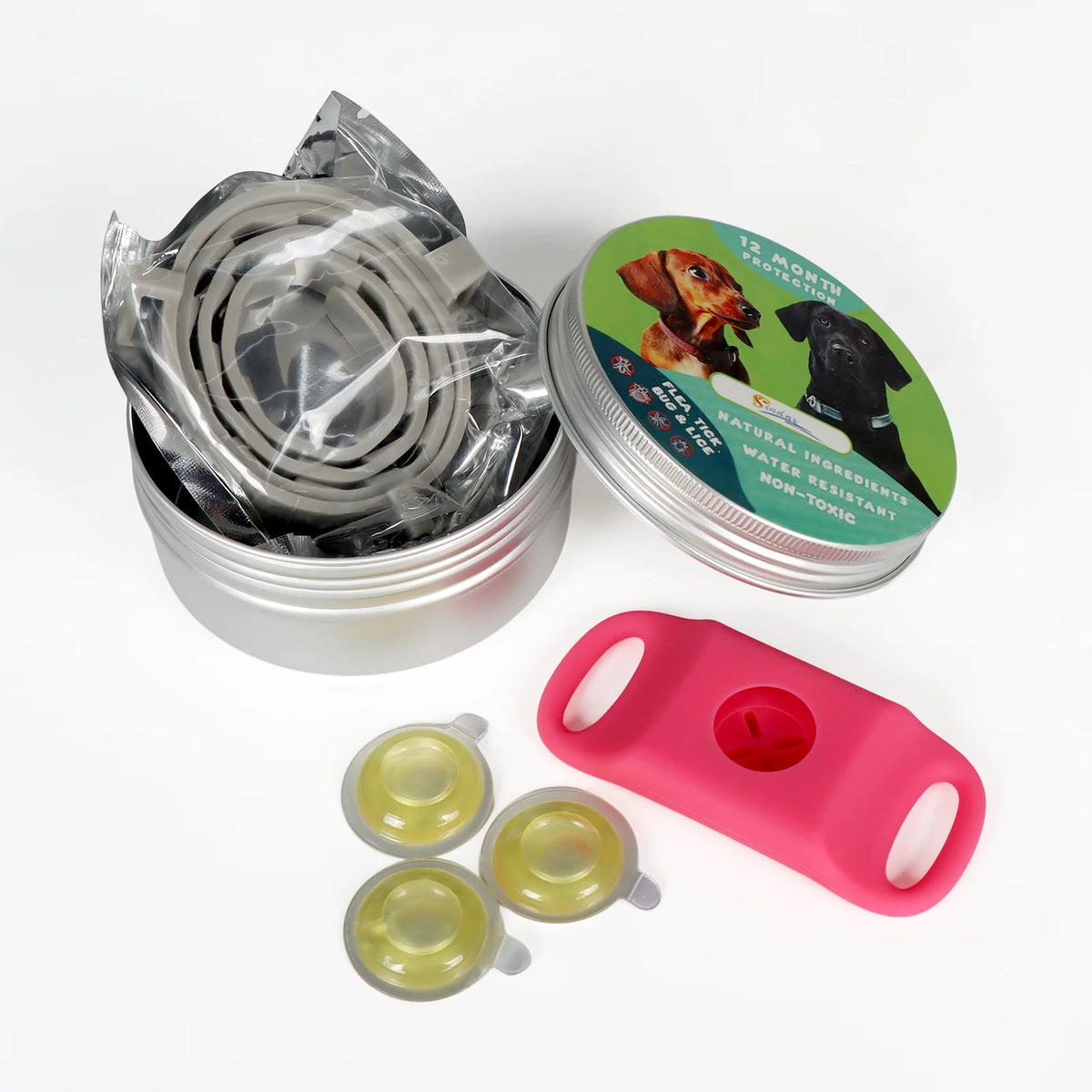 Natural Flea & Tick Protection Collar with Essential Oils