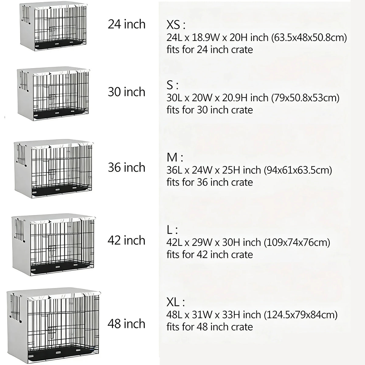 Heavy-Duty Dog Crate Sunshade Cover