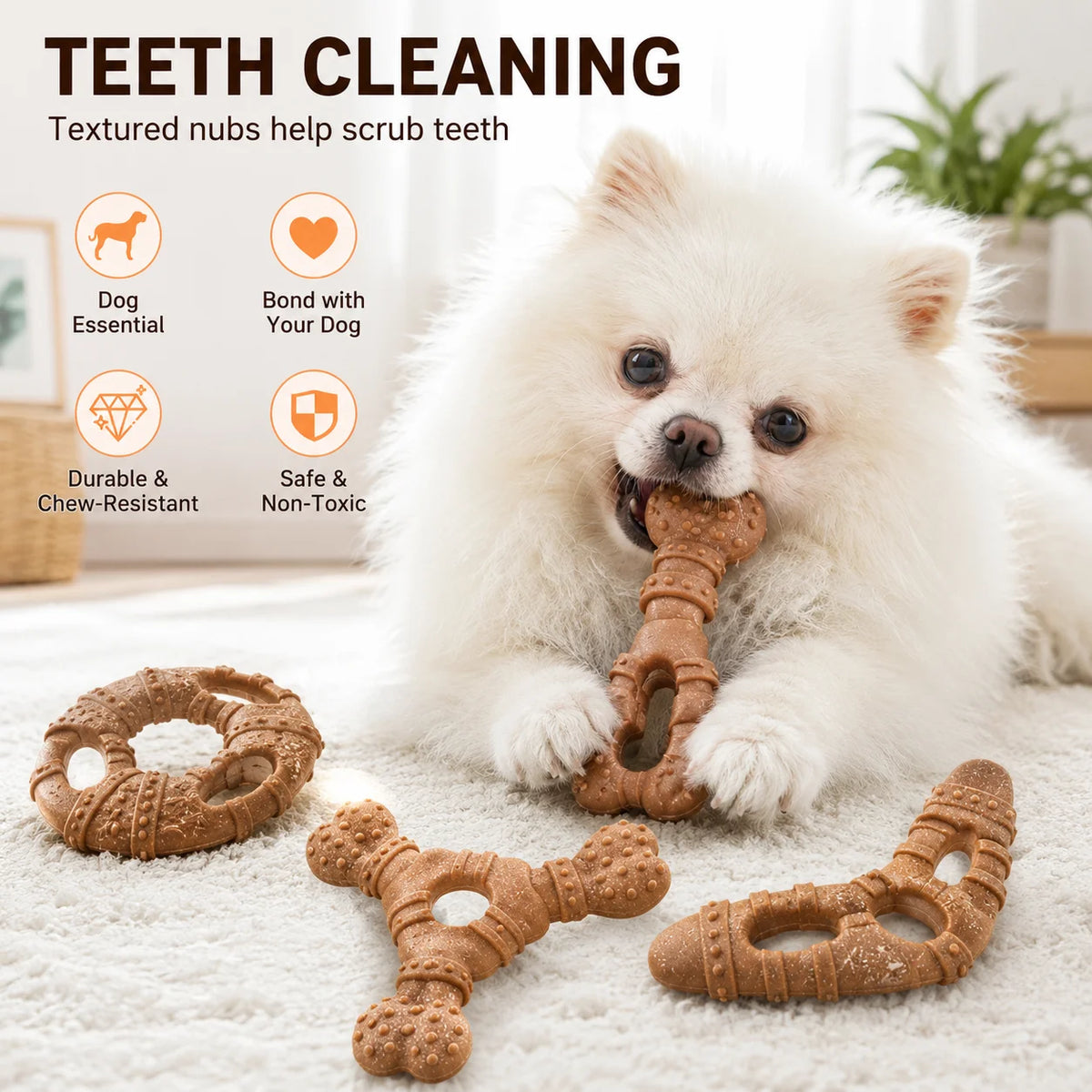 Chew Buddy – Wooden Dog Teething Stick & Dental Toy