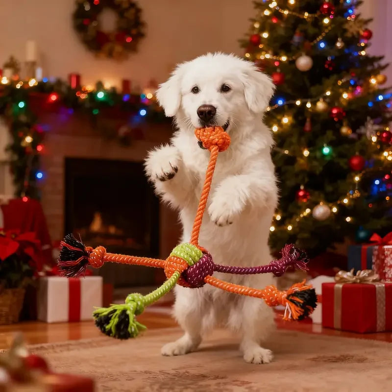 Durable Dog Rope Toy for Chewing & Teeth Cleaning