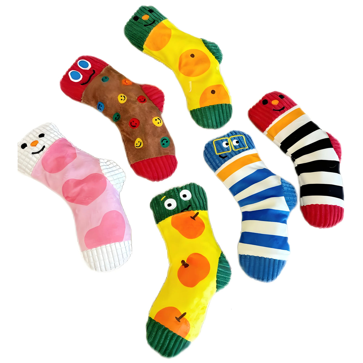 Silly Socks – Plush Cartoon Chew Toys for Dogs