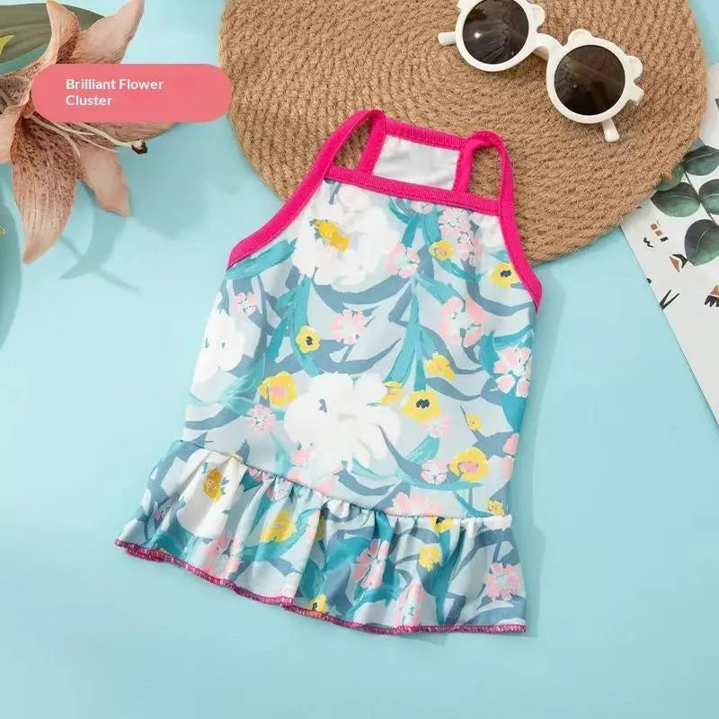 Adorable Floral Halter Summer Dress