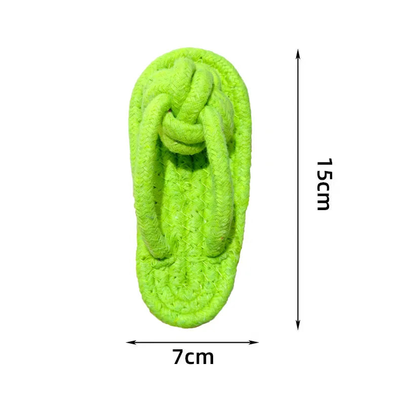 Chew Shoe – Slipper-Shaped Cotton Rope Chew Toy for Dogs