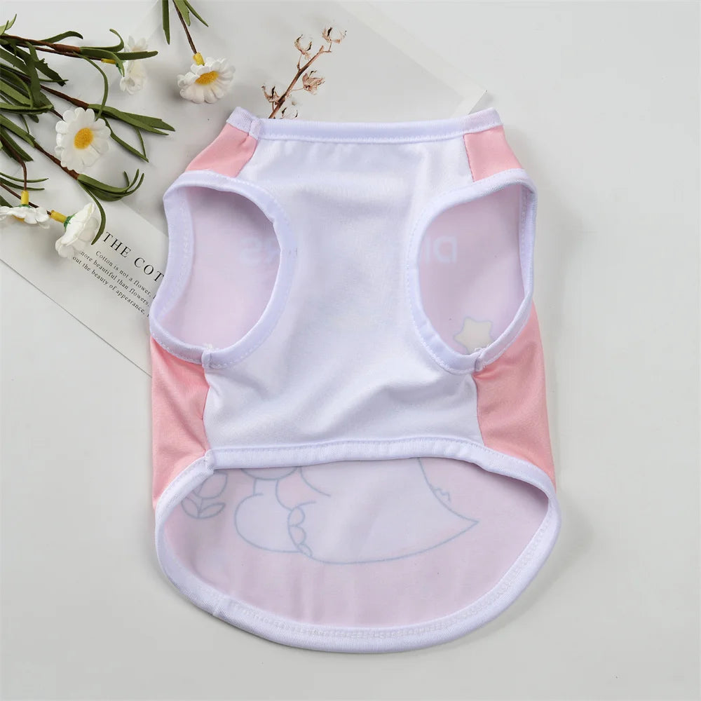 Cute Print Puppy Dog Vest Shirt
