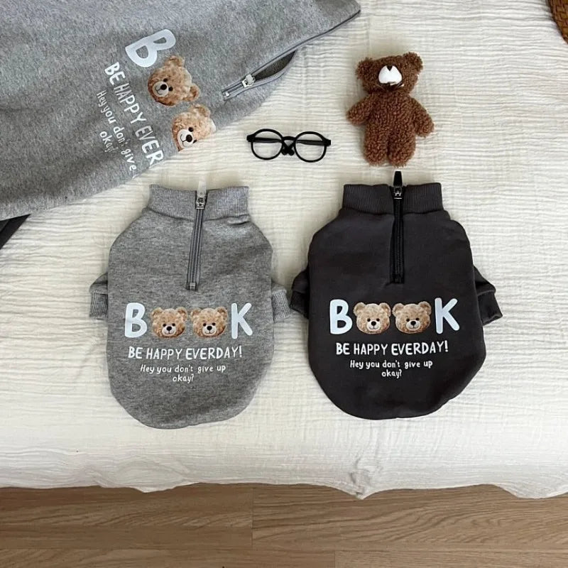 Cartoon Bear Fleece Pet Jacket for Small Dogs & Cats