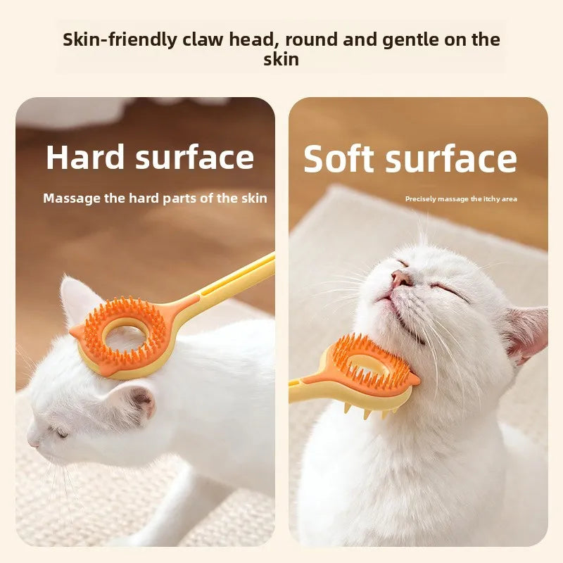 2-in-1 Retractable Cat Teaser & Massaging Toy