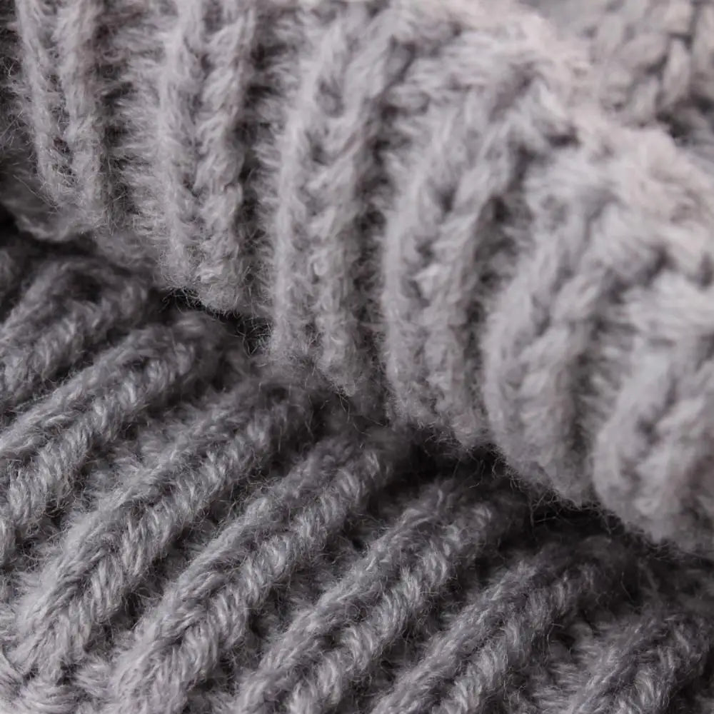 Cable Knit Striped Dog Sweater – All-Season Pet Knitwear