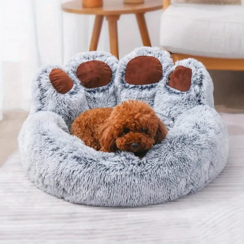 Adorable Paw Print Cushioned Beds For Dogs