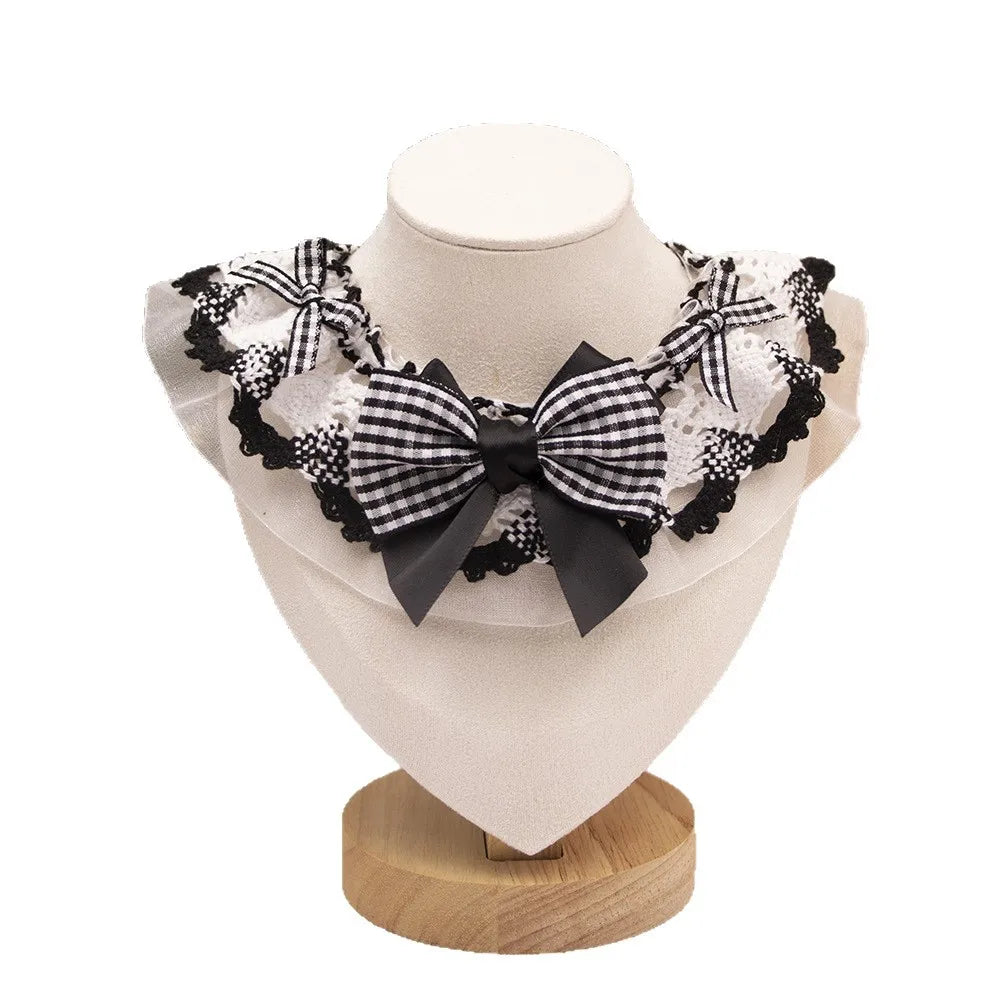 Lace Bow Neck Shawl